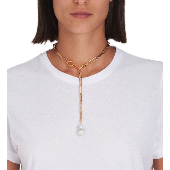 [SOLD]Aligheri pearl and gold necklace - Picture 3 of 7